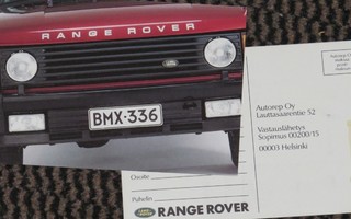 1987 Range Rover postikortti - suomalainen