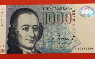 1000 markkaa 1986, kunto 9. (KD20)