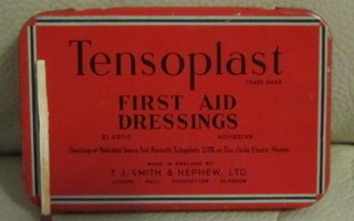 Tensoplast first aid peltoboxi laastari USA BAND-AID
