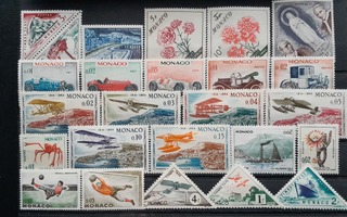 MONACO VANHEMPAA 1950-60 luku postimerkkejä * 25 kpl