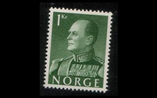 Norja 428x ** Olav V 1 kr X-paperi (1958)