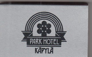 Helsinki .Park Hotel, Käpylä.  tulitikkurasia  b362