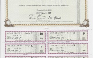 1988 Sonkari Oy spec , Vesanto osakekirja