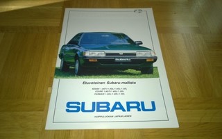 Esite Subaru etuvetoinen mallisto, 1987