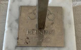 Olympia Helsinki 1940 lipputanko + jalusta HARVINAINEN!