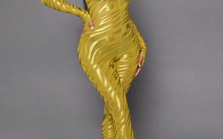 Seksikäs kuvioitu overall jump/catsuit M38 ginger