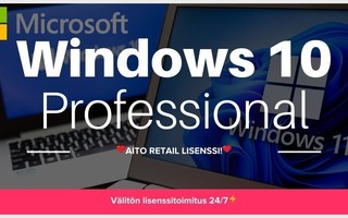 Virallinen Windows 10 Professional Retail -lisenssi