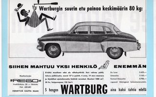 Wartburg - siihen mahtuu 1 henkilö enemmän - lehtimainos A5