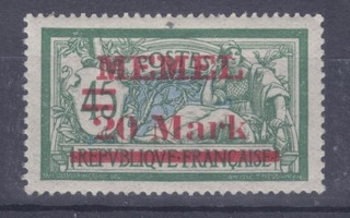 Saksa reich Memel Mi 39 postituoreena