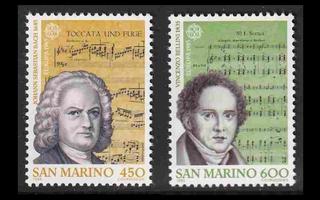 San Marino 1313-4 ** Europa musiikkivuosi (1985)