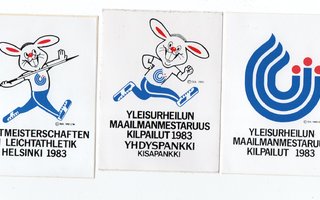 Yleisurheilun MM-Kisat 1983. Kolme tarraa.