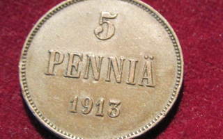5 penniä 1913