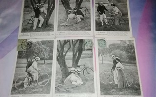 Romanttinen Polkupyörä Ajo-opetus v.1906 PK90