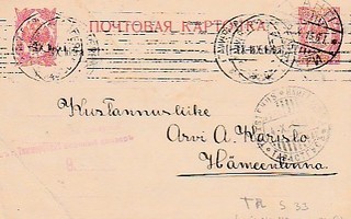 1916, Kortti Lahti-Hämeenlinna, Sotasensuurin tarkastama