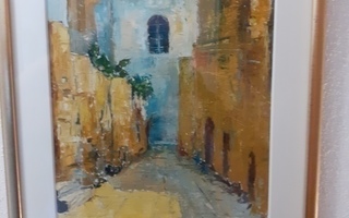 Tapani Ahtosen  öljy maalaus Malta1998 katso hyvät värit.ALE