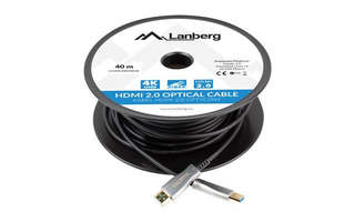 Lanberg CA-HDMI-20FB-0400-BK optinen kaapeli HDM