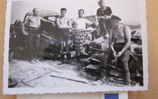 Valokuva Natsi Saksa Tuhottu Panssarivaunu Suomessa 1941