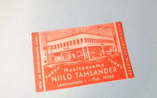 TT-etiketti Esso Niilo Tamlander, Turku