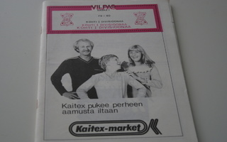 Käsiohjelma Salon Vilpas koripalloilukausi 1979-80