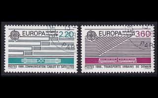 Ranska 2667-8 o Europa liikenne ja viestintä (1988)