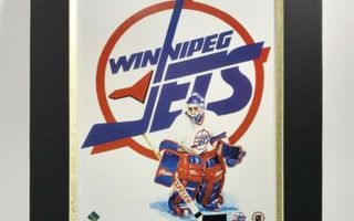Aito Winnipeg Jets NHL litografia 1990-luku kehystetty