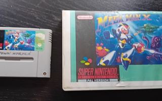SNES: Megaman X (PAL, Vuokrakotelo)