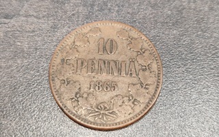 10 Penniä 1865