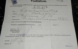 Polkupyörä Rekisteröinti Todistus 194- PK109