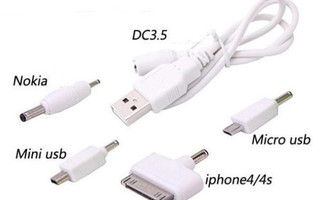 4 in 1 USB adapterisetti Nokia/Apple/micro/mini USB