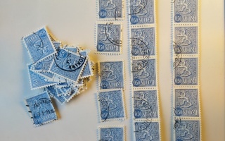 Postimerkki Leijonamerkki sininen 0,50
