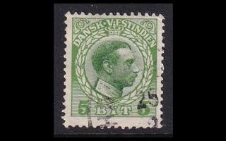 Tanskan Länsi-Intia 49 o Christian X 5 bit (1915)