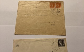 6 kpl 30- ja 40-lukujen postilähetyksiä