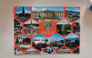 Oslo, Norway, kulkenut postikortti