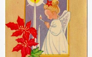 Enkeli ja kynttilä - Rauhallista Joulua - kulkenut 1957