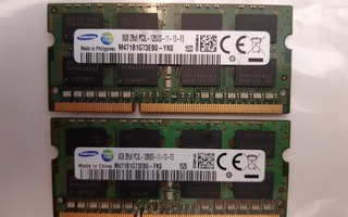 2 kpl 8Gb DDR3L So-Dimm 1600Mhz PC3L-12800 yhteensä 16Gb