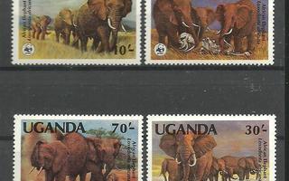 WWF-merkit sarja norsut UGANDA 1982 **