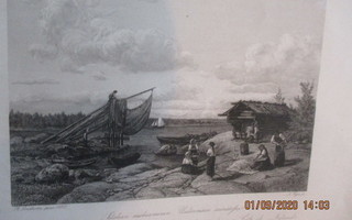 Neljä  vanhaa  kalastukseen liittyvää Suomi- kuvaa 1872-73