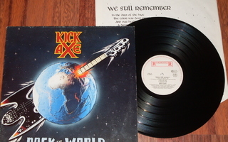 KICK AXE - Rock The World - LP 1987 hard rock EX