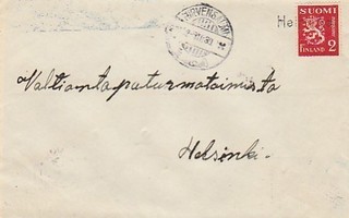 1939, Kirje Hirvensalmi, rivileima Heinikka