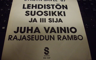 7"  single : Juha Vainio : Rajaseudun Rambo ( SIS.PK )