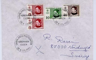 Grönlanti Mi 112 ym Grönlannin postin Essenin leima kirjeell
