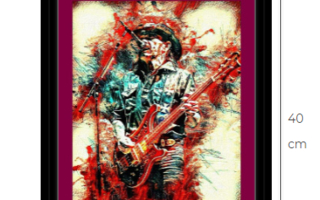 Lemmy Motörhead canvastaulu 30 cm x 40 cm musta kehys