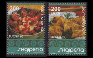 Albania 3048-9 ** Europa gastronomia (2005)