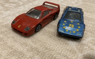 Ferrarit F40 ja 512BB 1/43 made in Italy