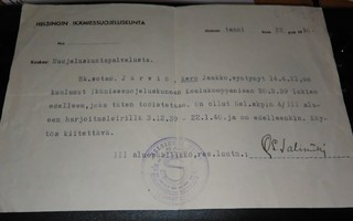 Helsinki Ikämies Suojeluskunta Todistus 1940 PK400/1