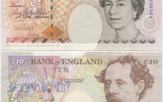 Great Britain England 10 Pounds 1993 (P-386a) UNC QEII