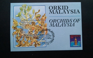 Malaysia 1994 Orchids of Malaysia pienoisarkki leimattu(173)