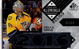 Pekka Rinne 16-17 SP Game Used AS Skills Relic Blends xx/99