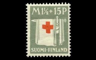 159 ** Punainen risti 1 1/2mk+15p (1930)