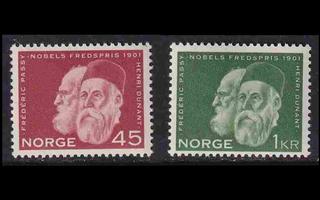 Norja 464-5 ** Nobel voittajia 1901 (1961)
